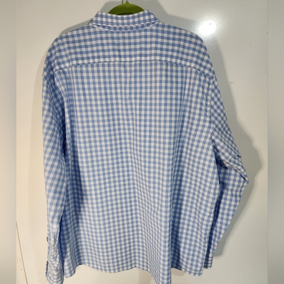 Untuckit Blue Checkered Men's Shirt, Size XXXL - Picture 5 of 7